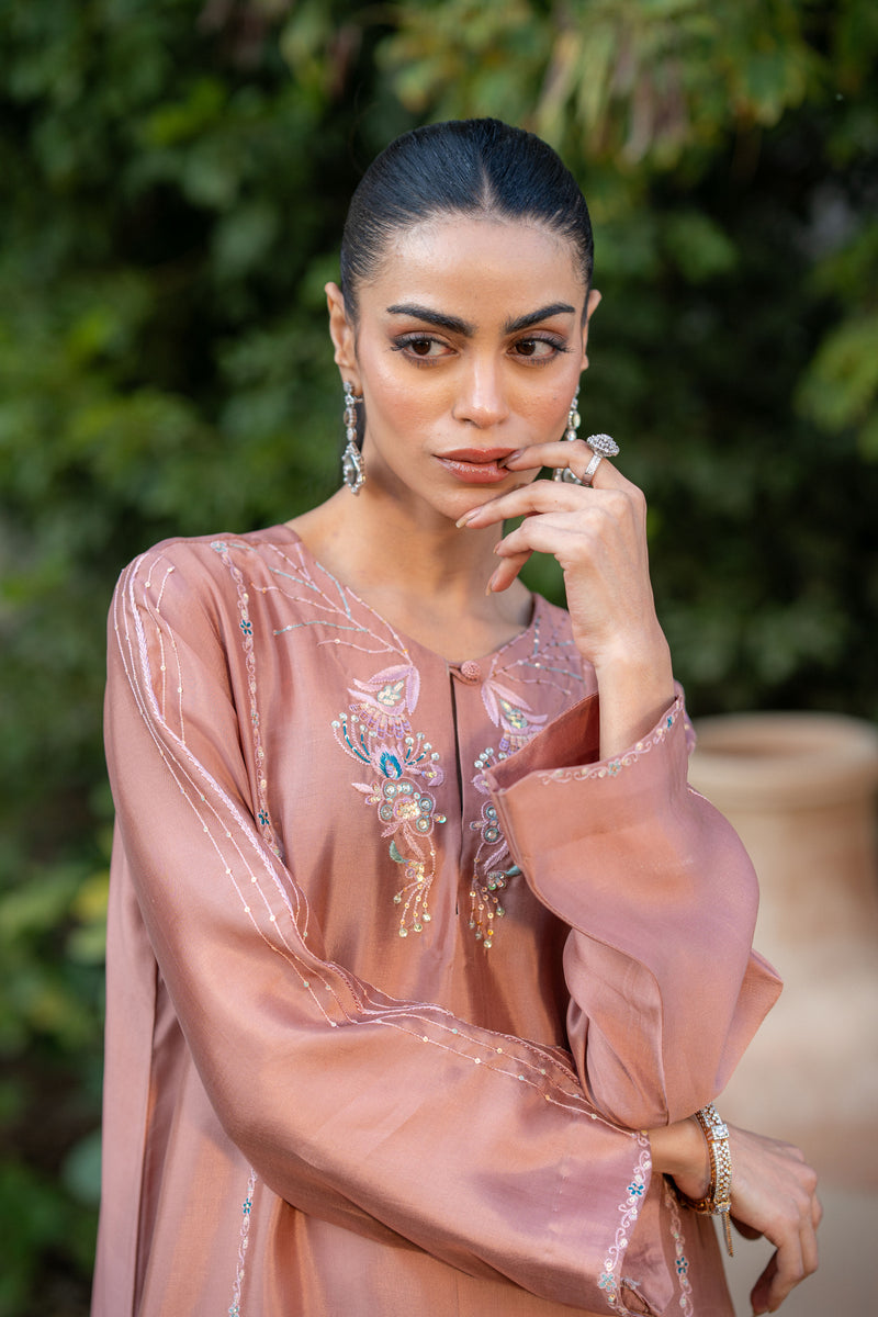 Wahaj M Khan | Pari Collection | Mocha Sheesha Pari Outfit -  Wahaj M Khan Ladies Clothes - Original Designer Dress - House of Maryam