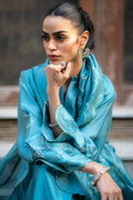 Wahaj M Khan | Pari Collection | Blue Grey Pari Outfit -  Wahaj M Khan Ladies Clothes - Original Designer Dress - House of Maryam