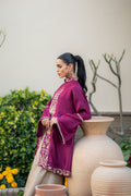 Wahaj M Khan | Pari Collection | Magenta cape Pari Outfit -  Wahaj M Khan Ladies Clothes - Original Designer Dress - House of Maryam