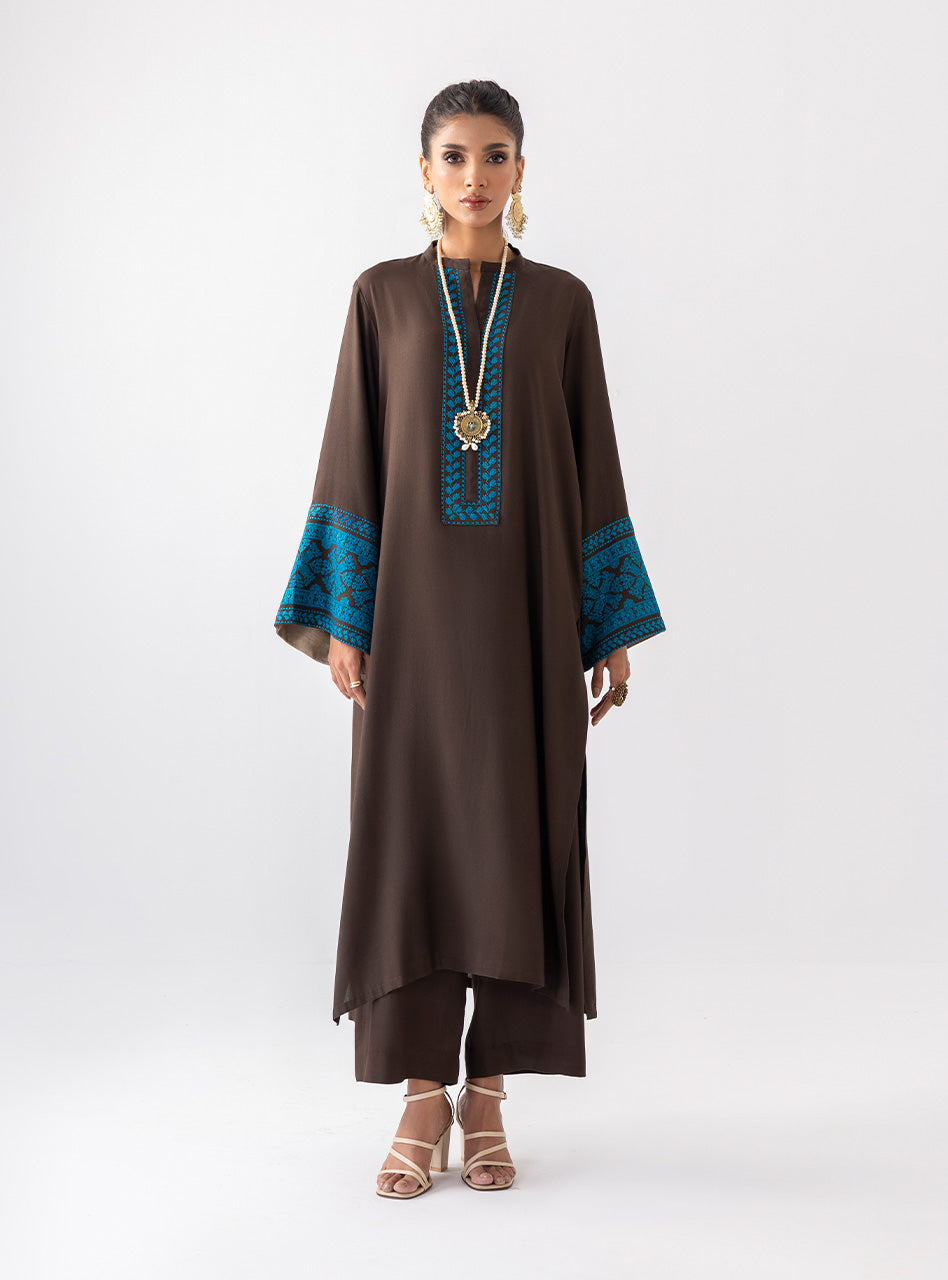 Zainab Chottani | Aara Casual Pret | Dark Chrome -  Zainab Chottani Ladies Clothes - Original Designer Dress - House of Maryam