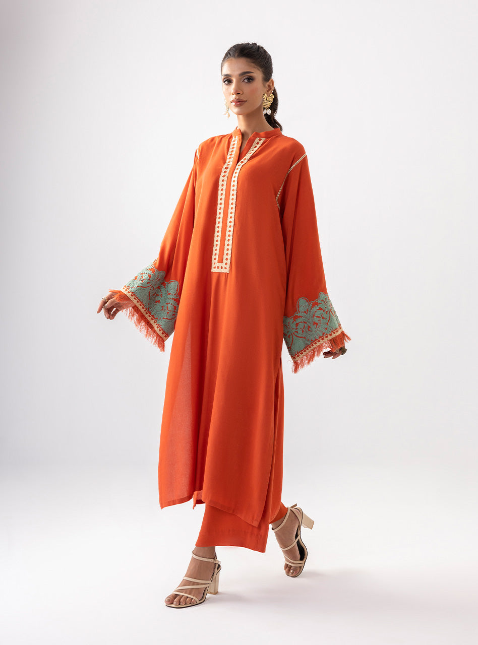 Zainab Chottani | Aara Casual Pret | Pumpkin Opal -  Zainab Chottani Ladies Clothes - Original Designer Dress - House of Maryam