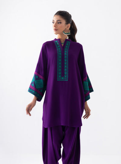 Zainab Chottani | Aara Casual Pret |  Blushing Plum -  Zainab Chottani Ladies Clothes - Original Designer Dress - House of Maryam