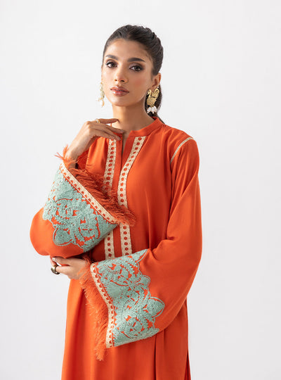 Zainab Chottani | Aara Casual Pret | Pumpkin Opal -  Zainab Chottani Ladies Clothes - Original Designer Dress - House of Maryam