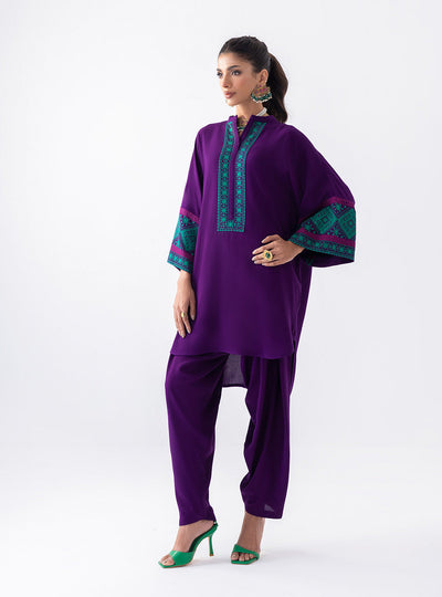 Zainab Chottani | Aara Casual Pret |  Blushing Plum -  Zainab Chottani Ladies Clothes - Original Designer Dress - House of Maryam