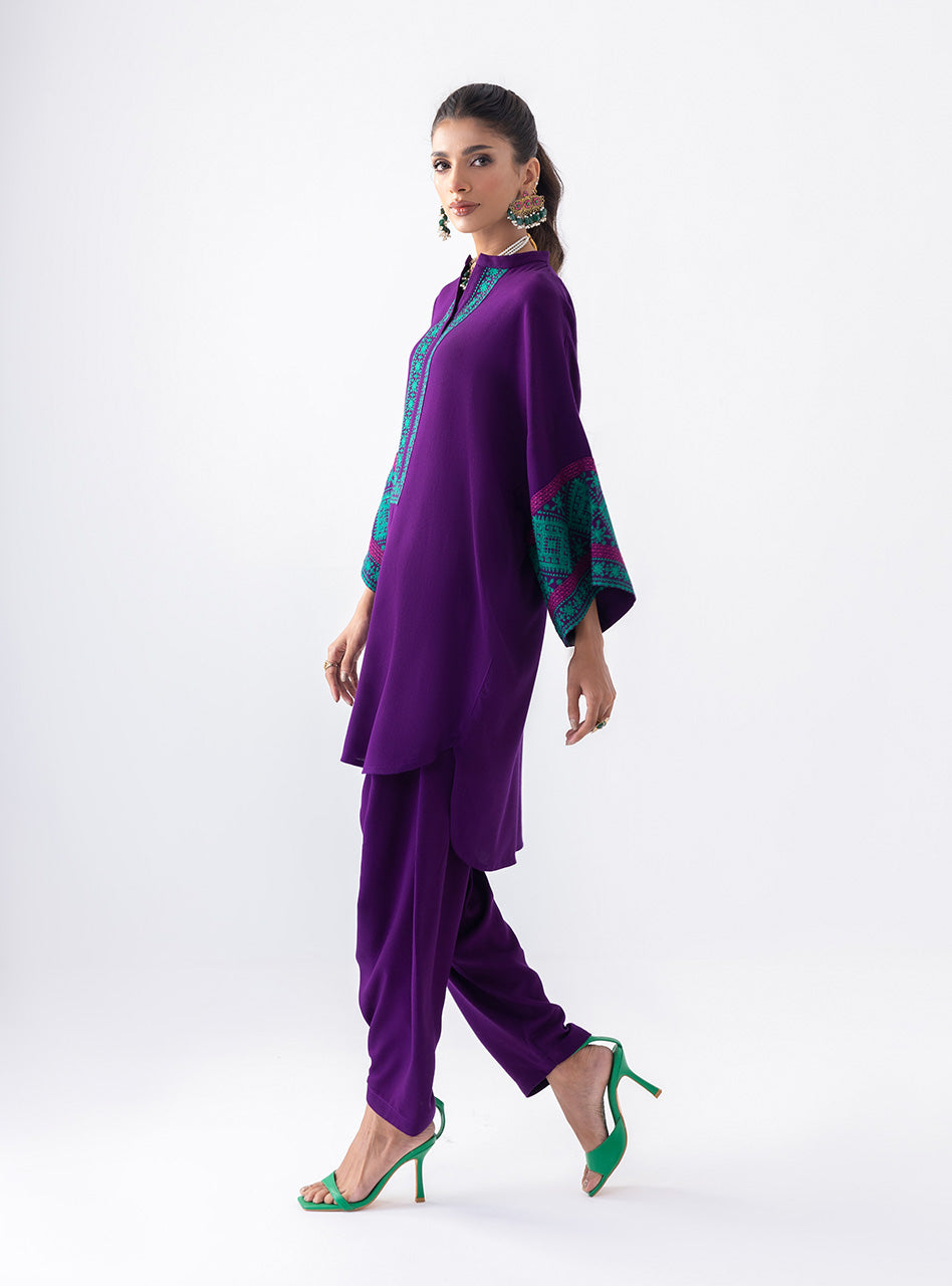 Zainab Chottani | Aara Casual Pret |  Blushing Plum -  Zainab Chottani Ladies Clothes - Original Designer Dress - House of Maryam
