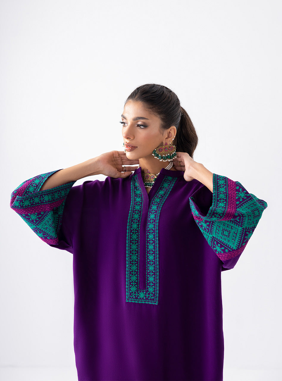 Zainab Chottani | Aara Casual Pret |  Blushing Plum -  Zainab Chottani Ladies Clothes - Original Designer Dress - House of Maryam