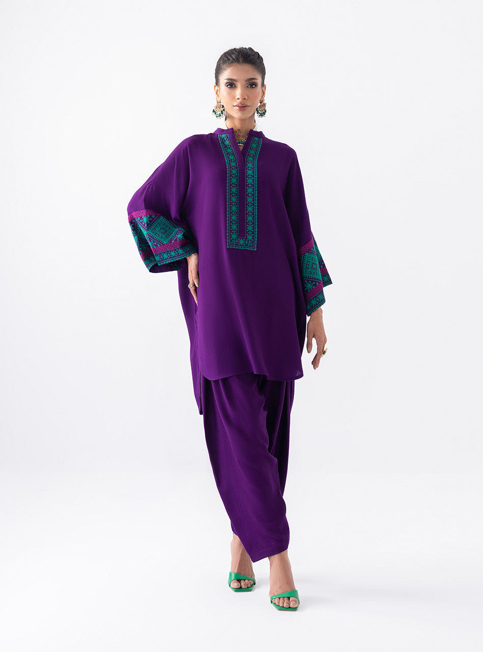 Zainab Chottani | Aara Casual Pret |  Blushing Plum -  Zainab Chottani Ladies Clothes - Original Designer Dress - House of Maryam