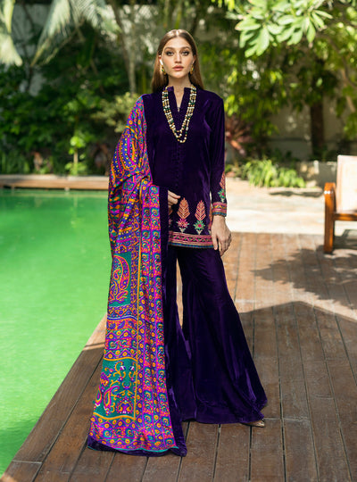 Zainab Chottani | Makhmal Luxe Pret | Habibeh -  Zainab Chottani Ladies Clothes - Original Designer Dress - House of Maryam