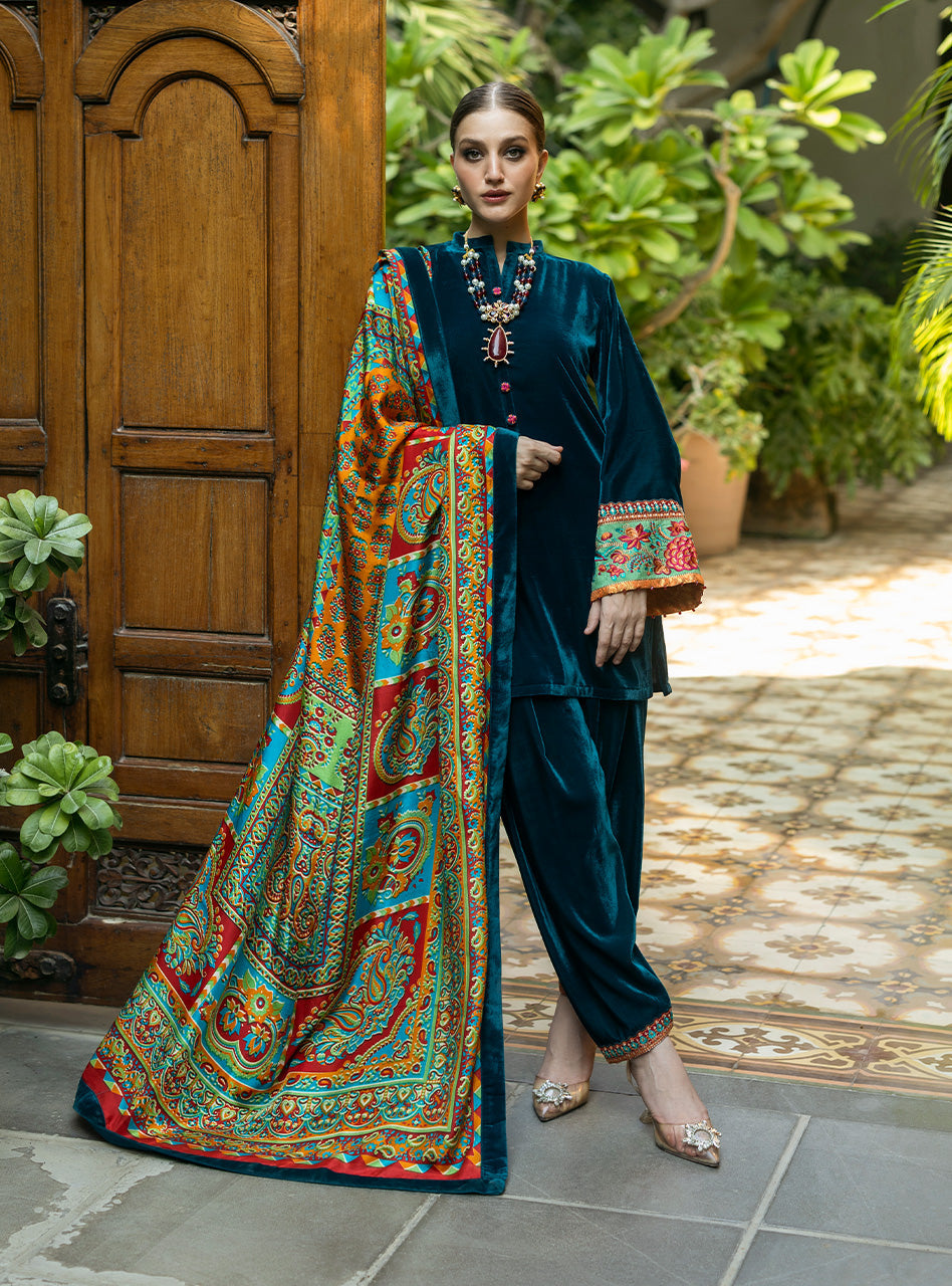 Zainab Chottani | Makhmal Luxe Pret | Avizeh -  Zainab Chottani Ladies Clothes - Original Designer Dress - House of Maryam