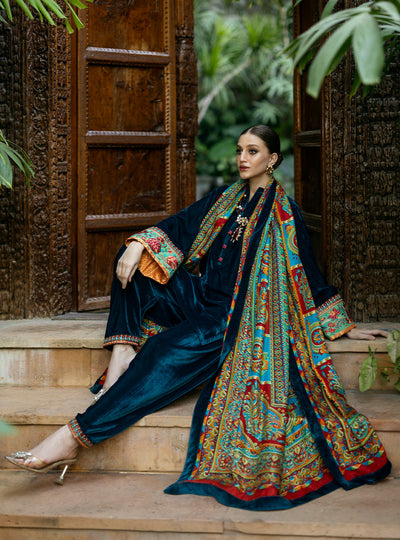Zainab Chottani | Makhmal Luxe Pret | Avizeh -  Zainab Chottani Ladies Clothes - Original Designer Dress - House of Maryam