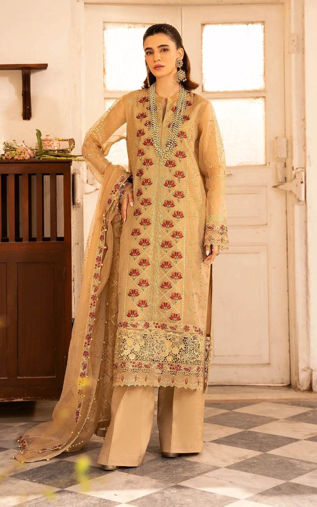 Asifa and Nabeel | Sunehri Eid 25 | Zareen-(SEF25-06) -  Asifa and Nabeel Ladies Clothes -  House of Maryam