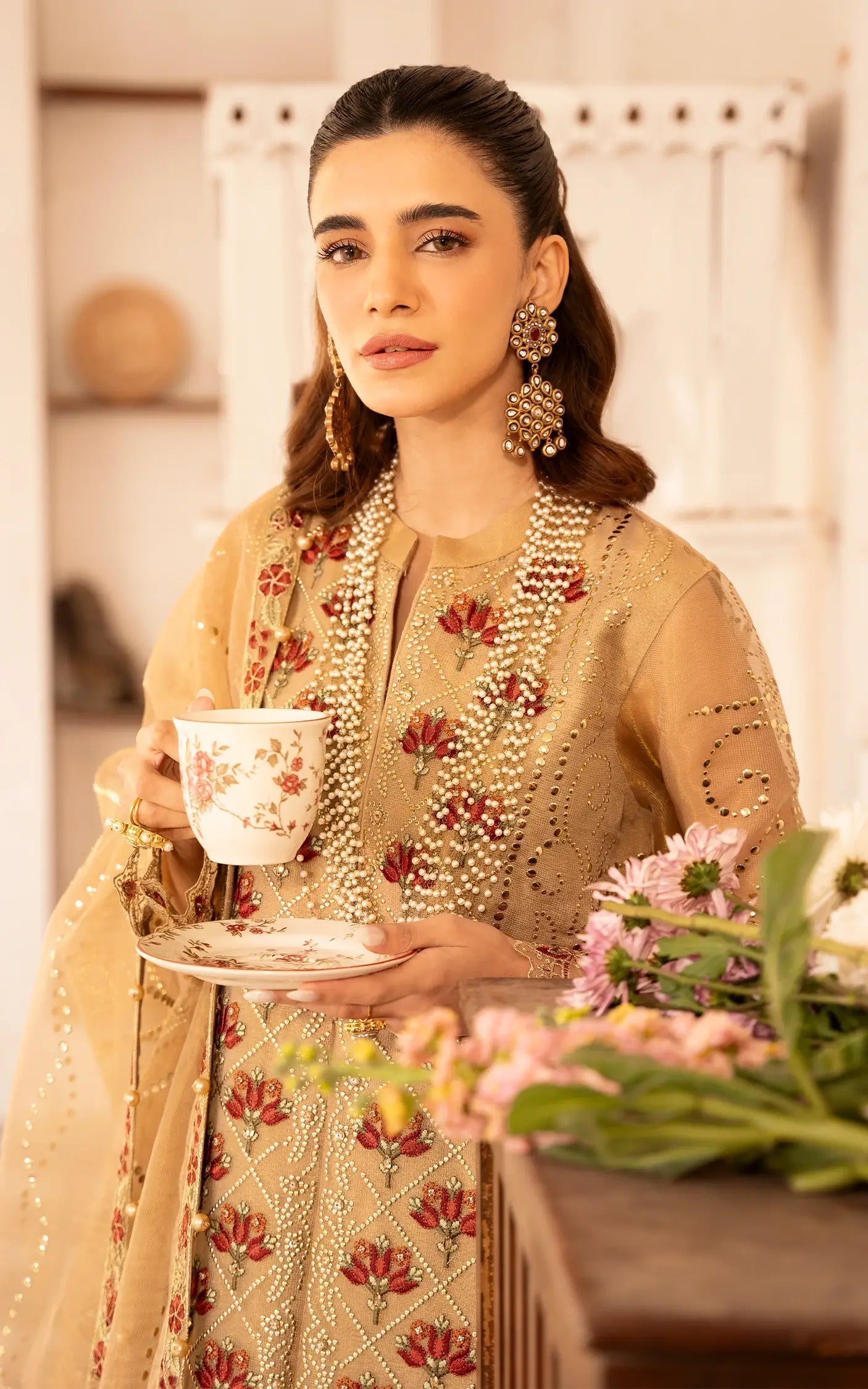 Asifa and Nabeel | Sunehri Eid 25 | Zareen-(SEF25-06) -  Asifa and Nabeel Ladies Clothes -  House of Maryam