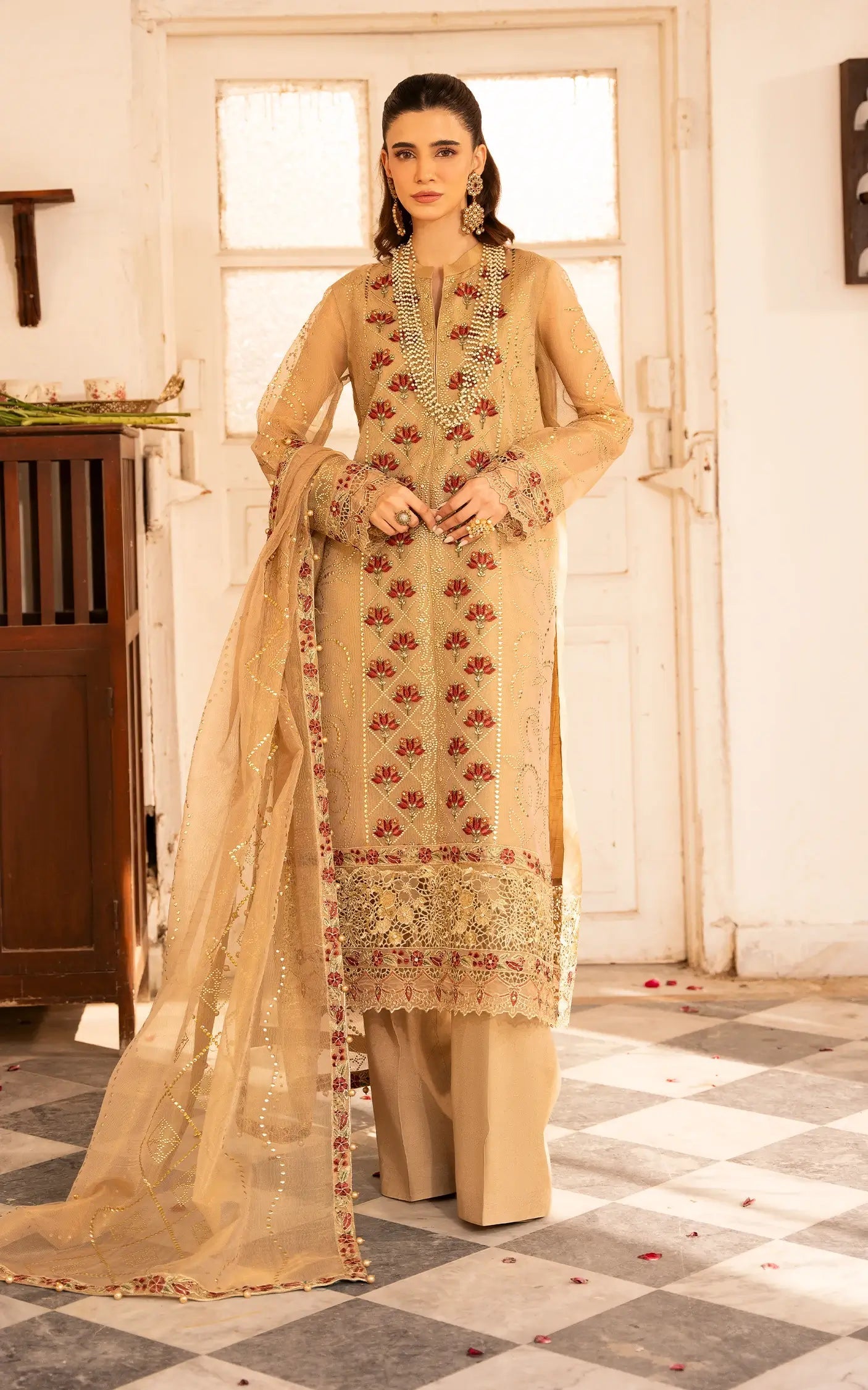 Asifa and Nabeel | Sunehri Eid 25 | Zareen-(SEF25-06) -  Asifa and Nabeel Ladies Clothes -  House of Maryam