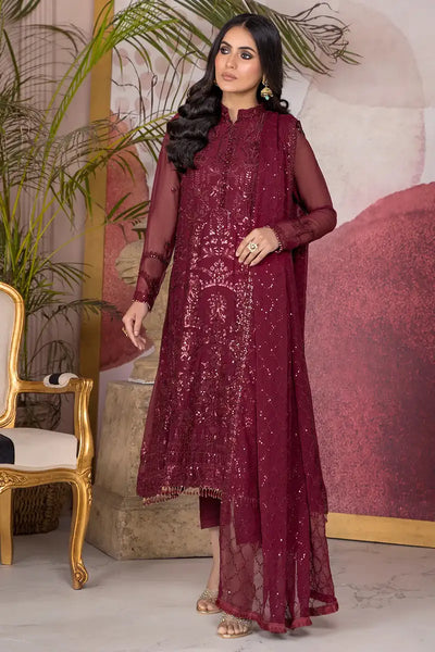 Zarif | Afreen Formals | ZA 04 MULBERRY -  Zarif Formal - Original Designer Dress - House of Maryam