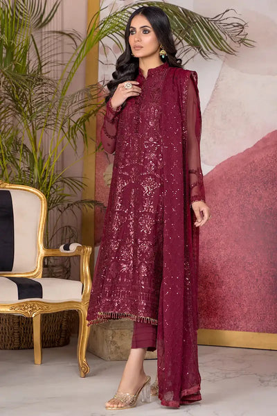 Zarif | Afreen Formals | ZA 04 MULBERRY -  Zarif Formal - Original Designer Dress - House of Maryam