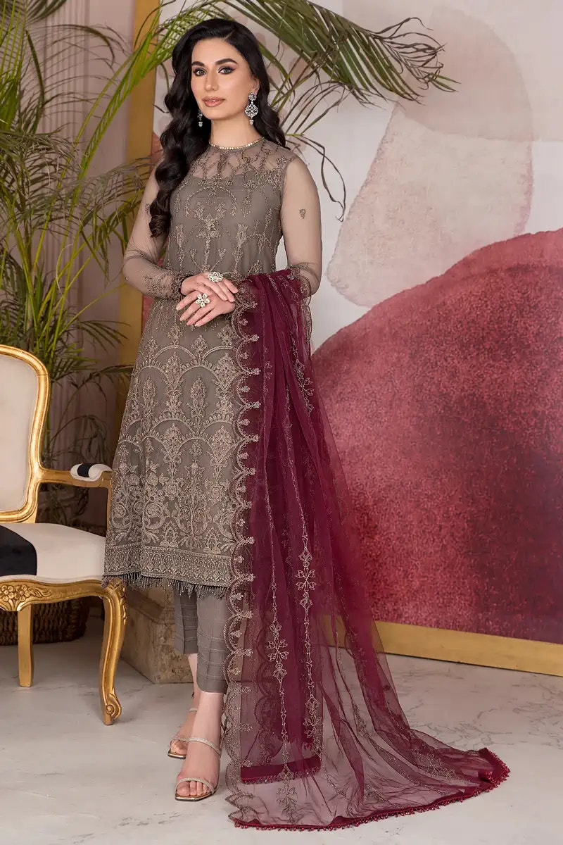 Zarif | Afreen Formals | ZA 10 DOVE -  Zarif Formal - Original Designer Dress - House of Maryam