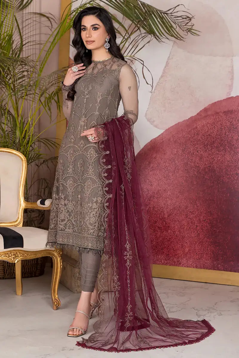 Zarif | Afreen Formals | ZA 10 DOVE -  Zarif Formal - Original Designer Dress - House of Maryam