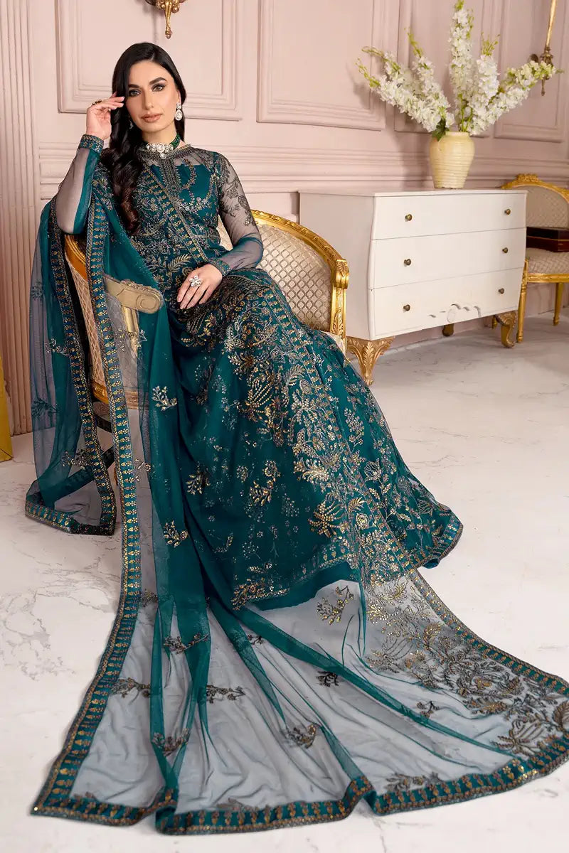 Zarif | Afreen Formals | ZA 01 EVERGREEN -  Zarif Formal - Original Designer Dress - House of Maryam
