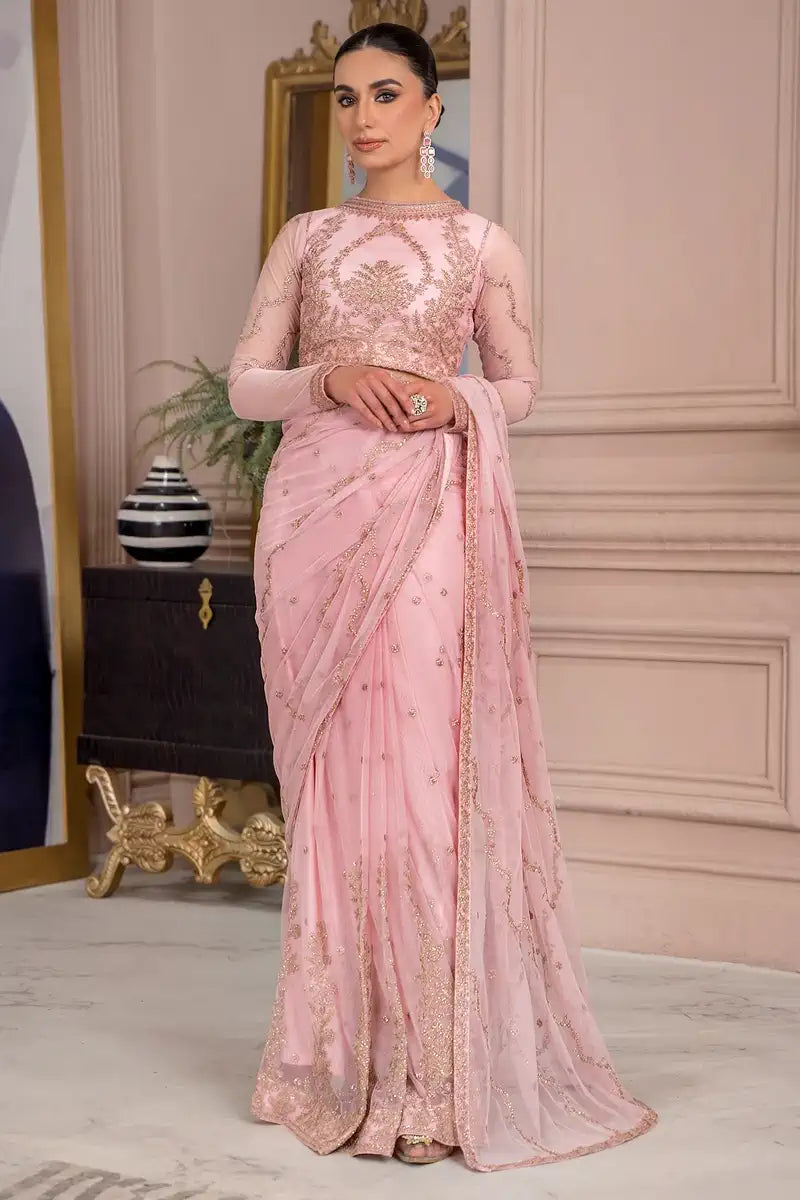 Zarif | Afreen Formals | ZA 06 FRENCH ROSE -  Zarif Formal - Original Designer Dress - House of Maryam