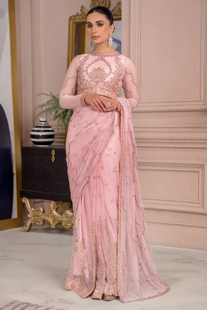 Zarif | Afreen Formals | ZA 06 FRENCH ROSE -  Zarif Formal - Original Designer Dress - House of Maryam