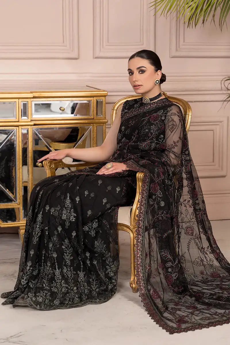 Zarif | Afreen Formals | ZA 03 BLACK AFFAIR -  Zarif Formal - Original Designer Dress - House of Maryam