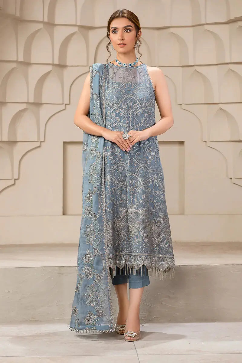 Zarif | Falak Formals | ZF 05 BLUE BELL by Designer Zarif - House of Maryam - Pakistani Designer Ethnic Wear in {{ shop.shopifyCountryName }}