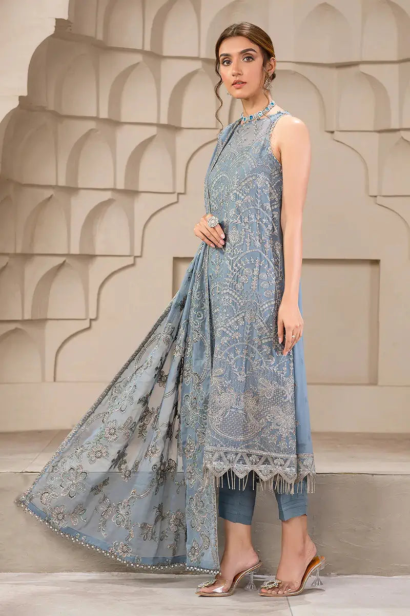 Zarif | Falak Formals | ZF 05 BLUE BELL by Designer Zarif - House of Maryam - Pakistani Designer Ethnic Wear in {{ shop.shopifyCountryName }}