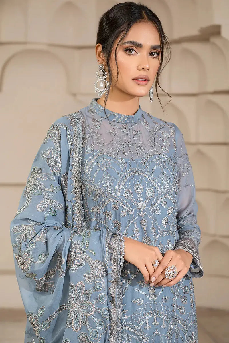 Zarif | Falak Formals | ZF 05 BLUE BELL by Designer Zarif - House of Maryam - Pakistani Designer Ethnic Wear in {{ shop.shopifyCountryName }}