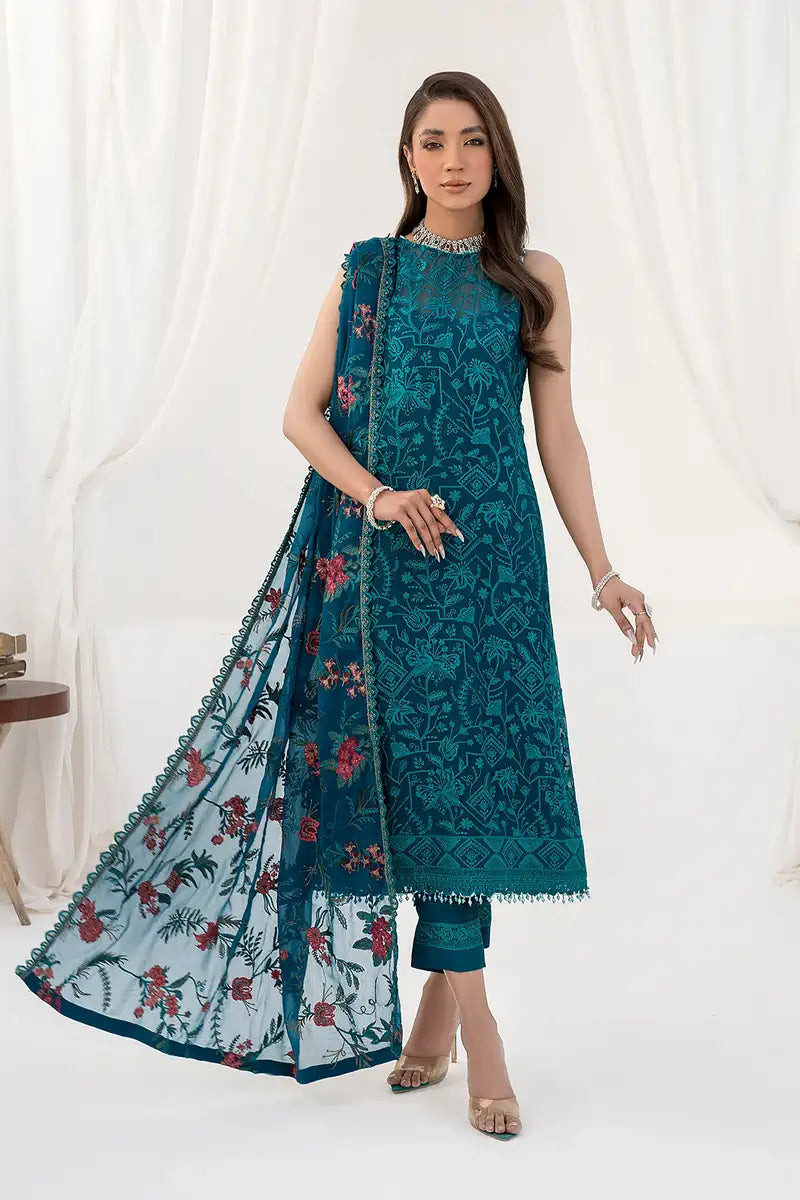 Zarif | LA CELESTE LUXURY Formals | ZLC 03 GARDENIA by Designer Zarif - House of Maryam - Pakistani Designer Ethnic Wear in {{ shop.shopifyCountryName }}