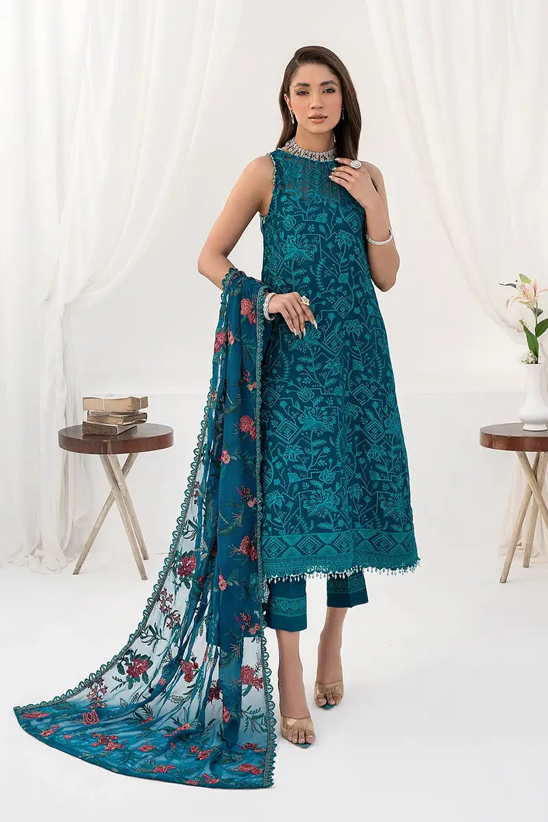 Zarif | LA CELESTE LUXURY Formals | ZLC 03 GARDENIA by Designer Zarif - House of Maryam - Pakistani Designer Ethnic Wear in {{ shop.shopifyCountryName }}