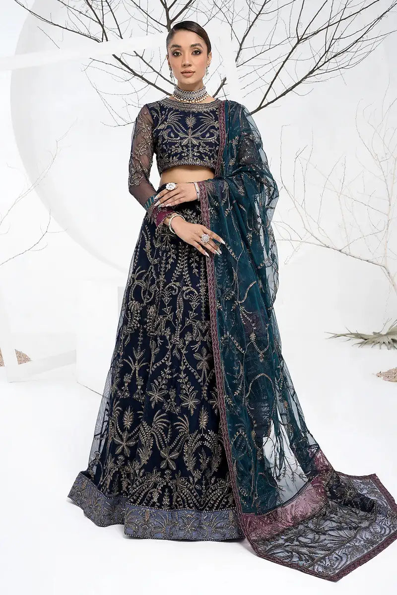 Zarif | LA CELESTE LUXURY Formals | ZLC 01 BLUEBERRY -  Zarif Formal - Original Designer Dress - House of Maryam