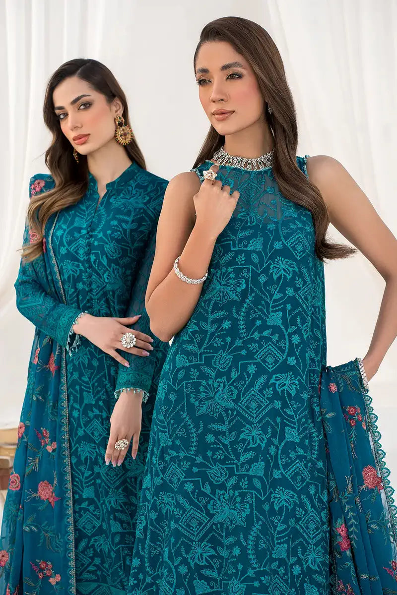 Zarif | LA CELESTE LUXURY Formals | ZLC 03 GARDENIA by Designer Zarif - House of Maryam - Pakistani Designer Ethnic Wear in {{ shop.shopifyCountryName }}