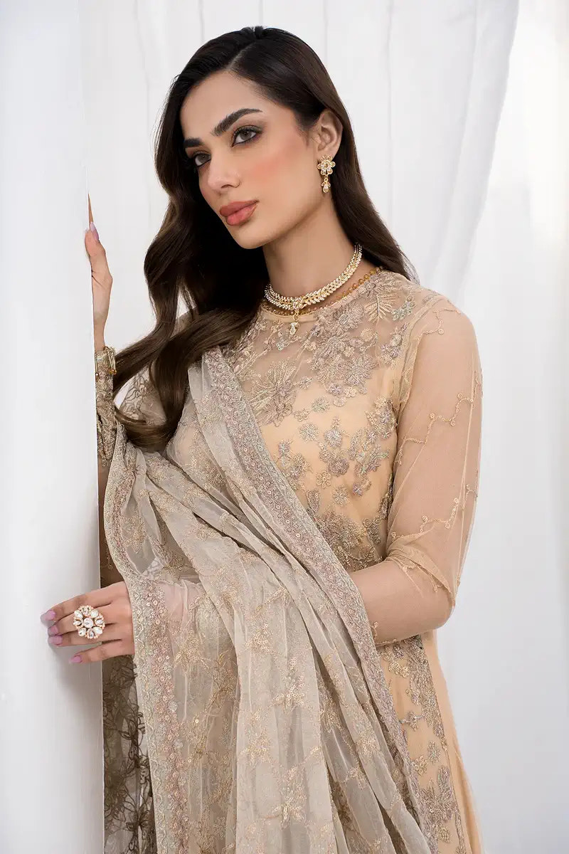 Zarif | LA CELESTE LUXURY Formals | ZLC 07 SAND GLOW -  Zarif Formal - Original Designer Dress - House of Maryam