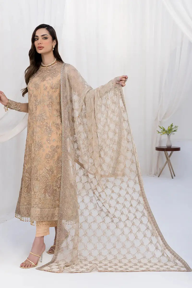 Zarif | LA CELESTE LUXURY Formals | ZLC 07 SAND GLOW -  Zarif Formal - Original Designer Dress - House of Maryam