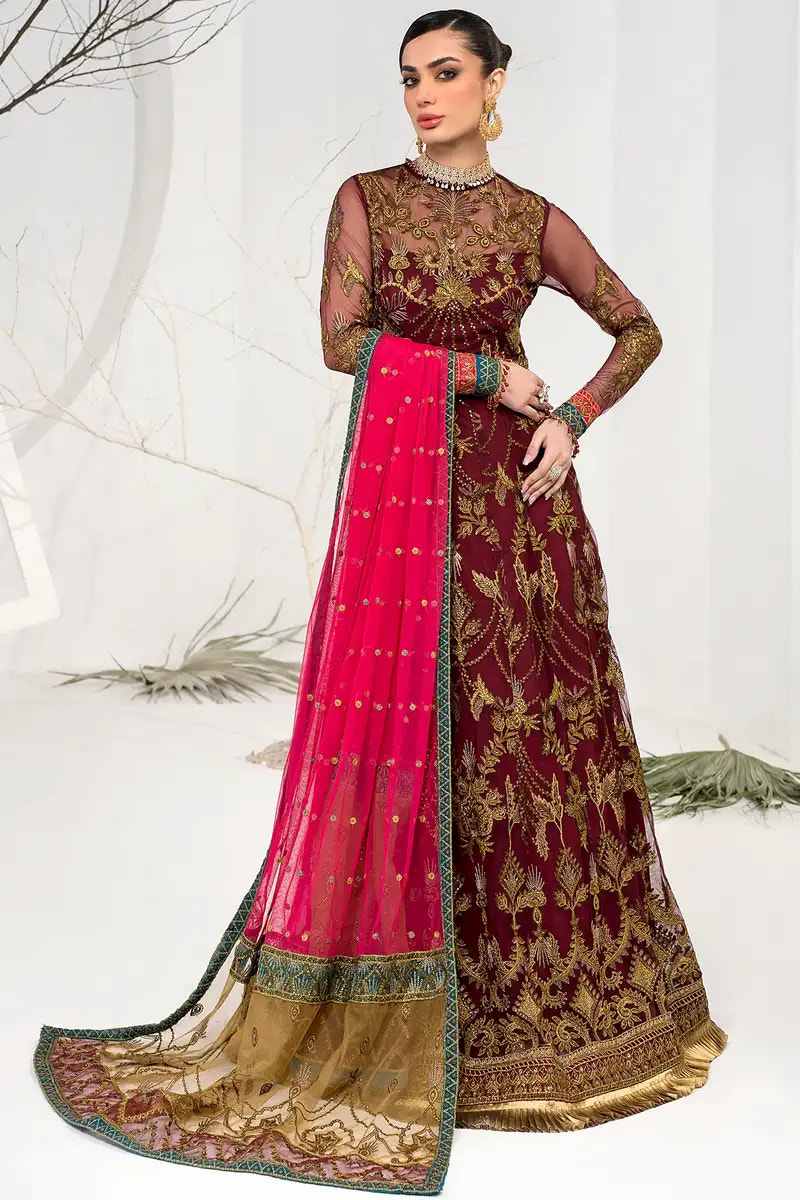 Zarif | LA CELESTE LUXURY Formals | ZLC 04 BURNT ROSE -  Zarif Formal - Original Designer Dress - House of Maryam