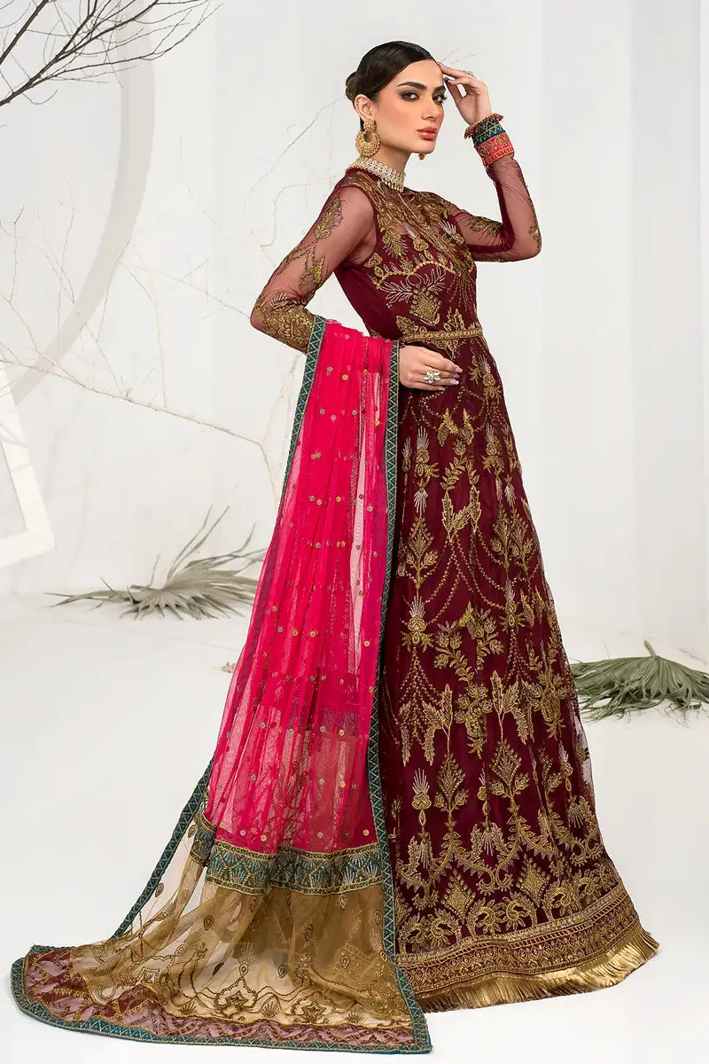 Zarif | LA CELESTE LUXURY Formals | ZLC 04 BURNT ROSE -  Zarif Formal - Original Designer Dress - House of Maryam