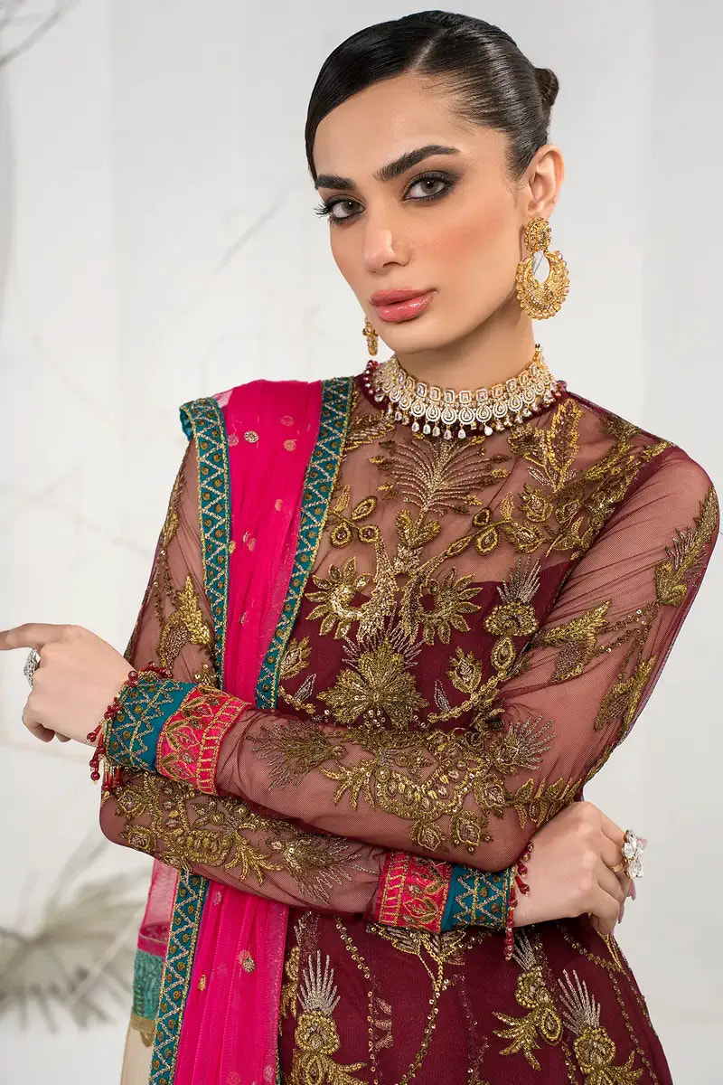 Zarif | LA CELESTE LUXURY Formals | ZLC 04 BURNT ROSE -  Zarif Formal - Original Designer Dress - House of Maryam
