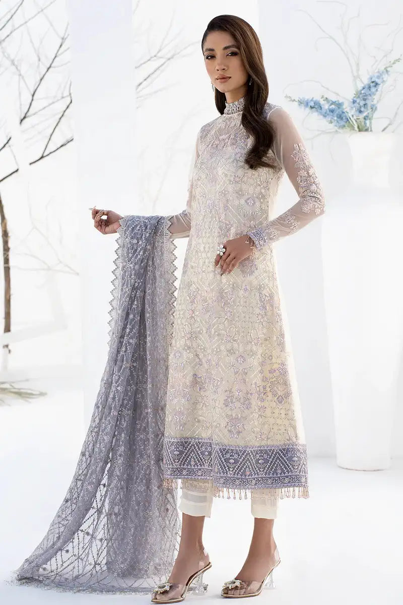 Zarif | LA CELESTE LUXURY Formals | ZLC 02 PEARL WHITE -  Zarif Formal - Original Designer Dress - House of Maryam