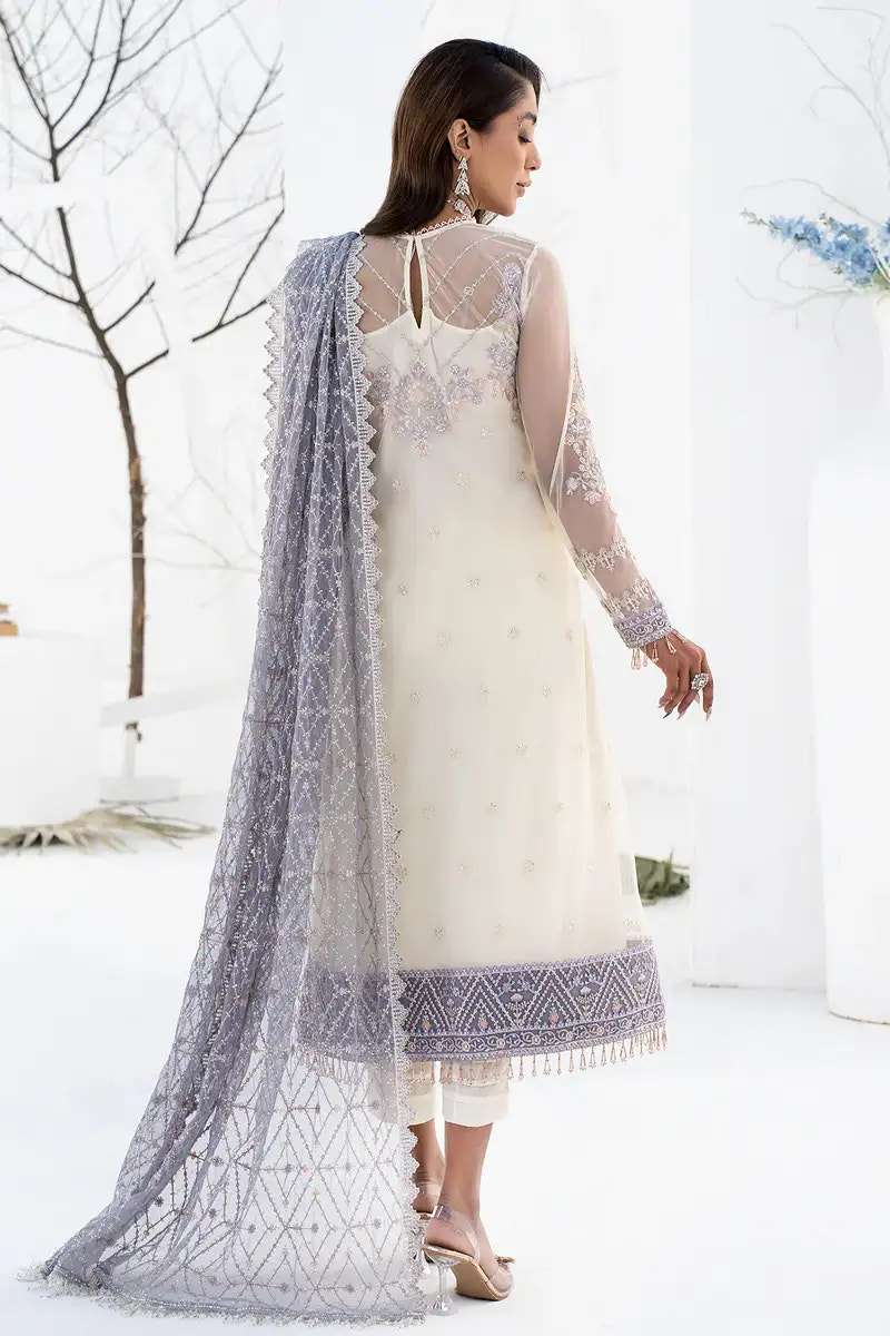 Zarif | LA CELESTE LUXURY Formals | ZLC 02 PEARL WHITE -  Zarif Formal - Original Designer Dress - House of Maryam