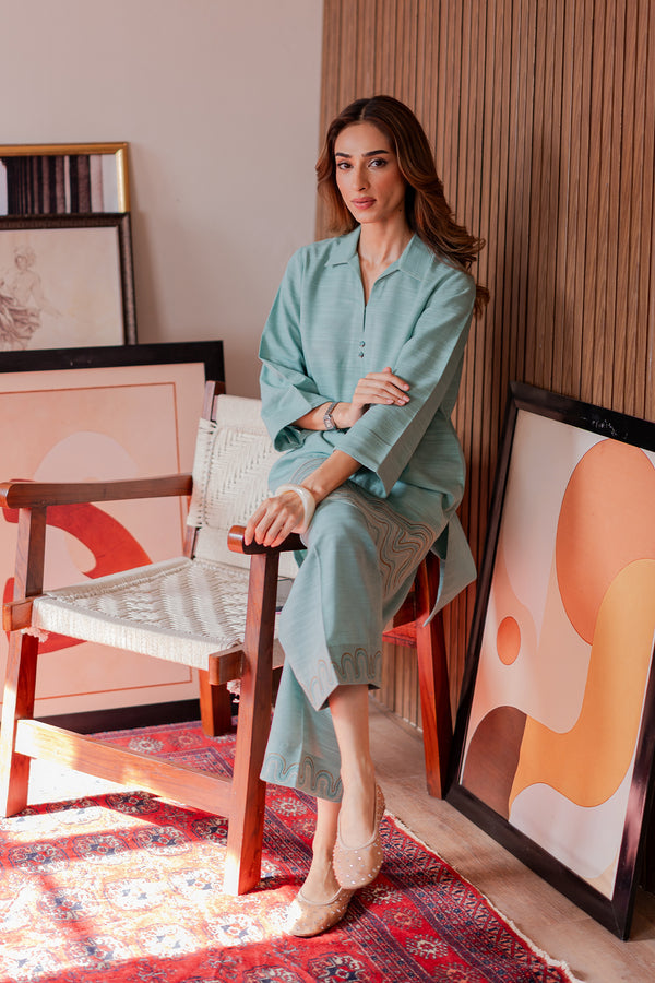 Sahar | Pret Essentials Winter 25 | Ocean Air-4