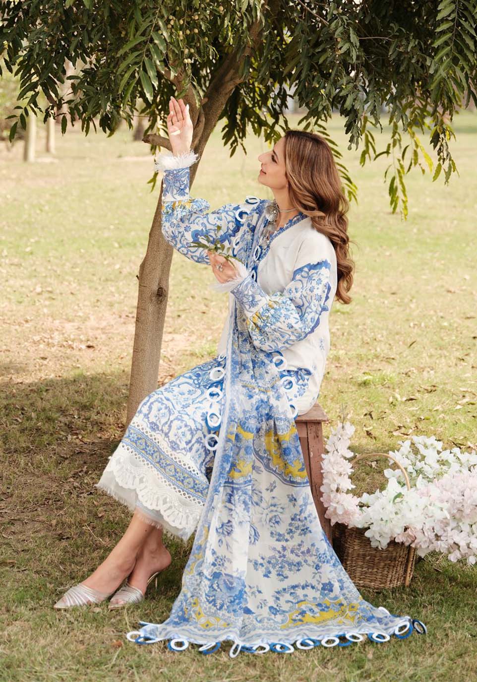 Zarqash | Luxe Lawn 24 | ZQ 7 -  Zarqash Luxury - Original Designer Dress - House of Maryam