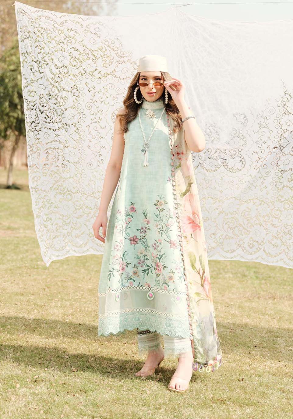 Zarqash | Luxe Lawn 24 | ZQ 8 -  Zarqash Luxury - Original Designer Dress - House of Maryam