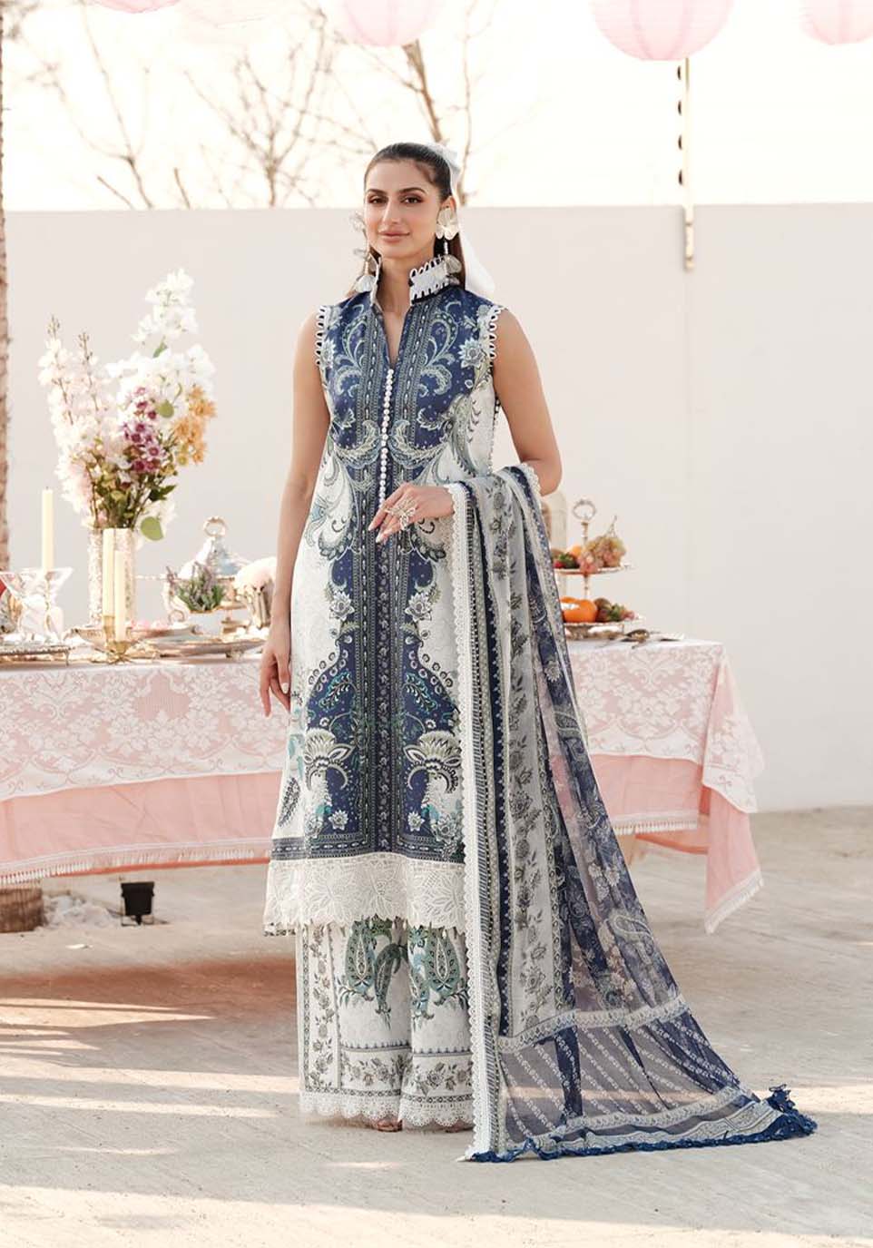 Zarqash | Luxe Lawn 24 | ZQ 10 by Designer Zarqash - House of Maryam - Pakistani Designer Ethnic Wear in {{ shop.shopifyCountryName }}