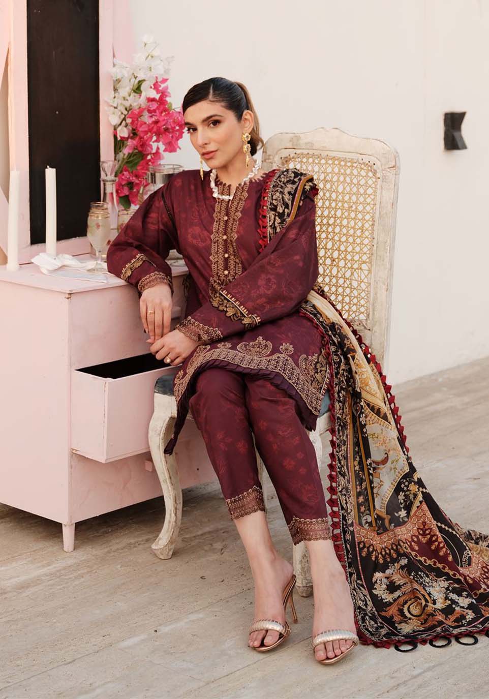 Zarqash | Luxe Lawn 24 | ZQ 6 -  Zarqash Luxury - Original Designer Dress - House of Maryam