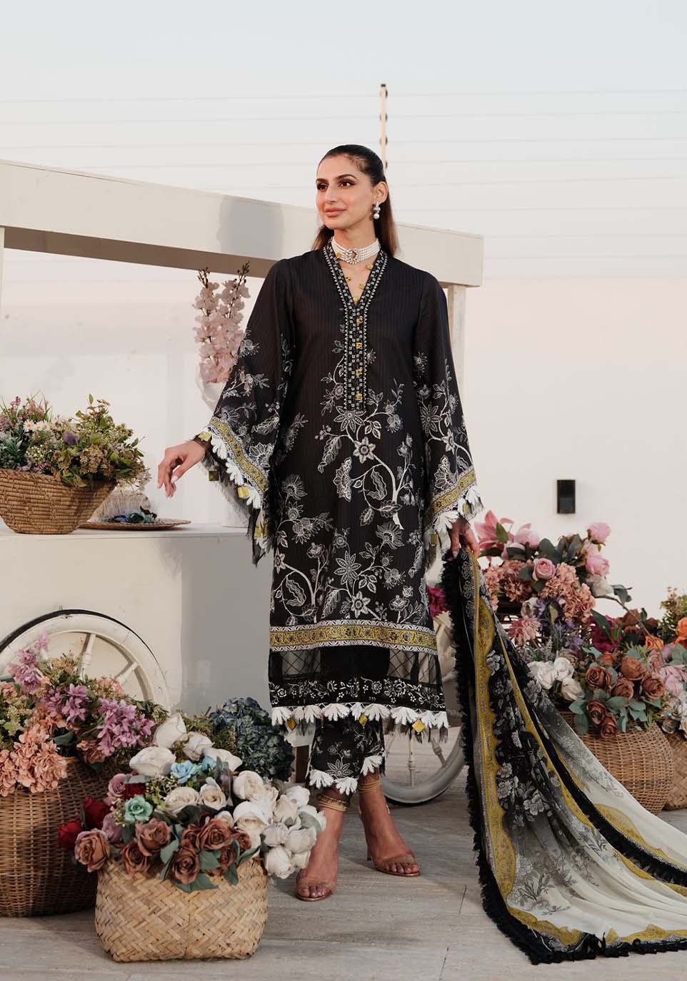 Zarqash | Luxe Lawn 24 | ZQ 14 -  Zarqash Luxury - Original Designer Dress - House of Maryam