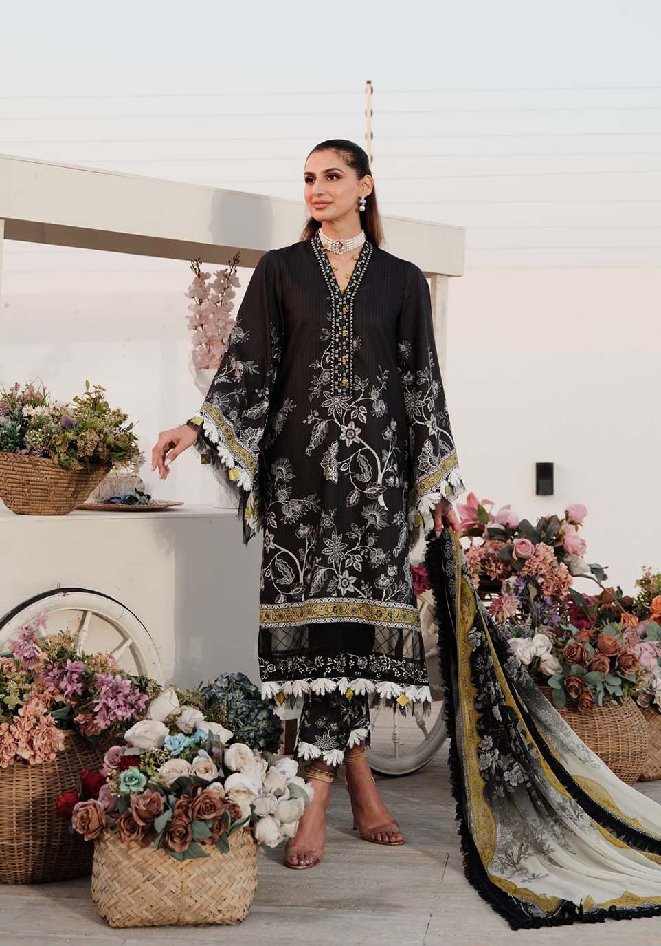 Zarqash | Luxe Lawn 24 | ZQ 14 by Designer Zarqash - House of Maryam - Pakistani Designer Ethnic Wear in {{ shop.shopifyCountryName }}