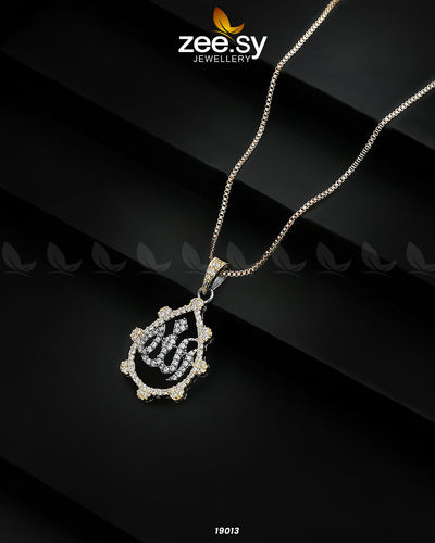 Zirconic Verse Locket -  Zeesy Calligraphy Pendant - Original Designer Dress - House of Maryam