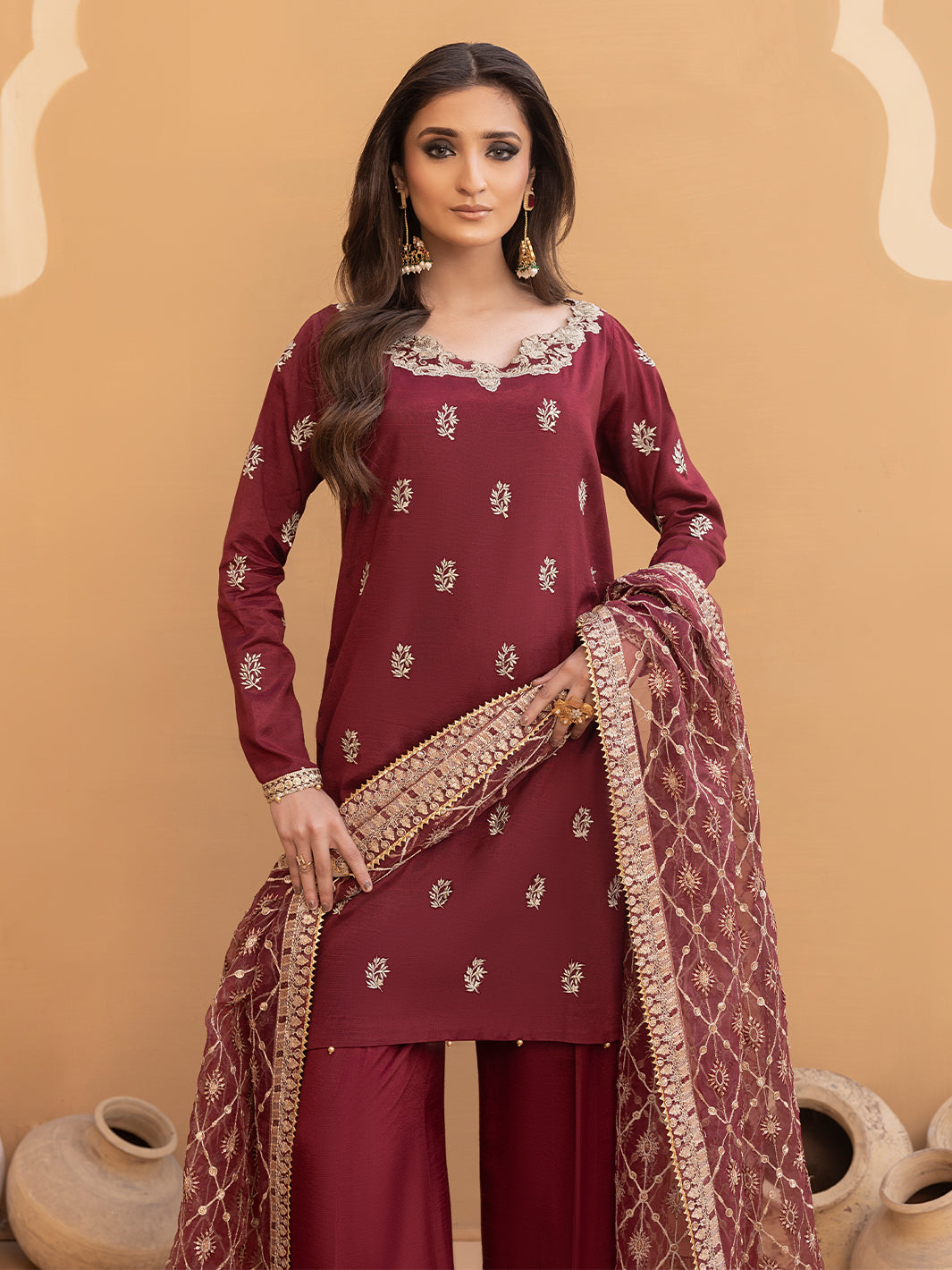 Hem Stitch | Raw Silk Edit 25 | Zurina -  Hemstitch Ladies Clothes - Original Designer Dress - House of Maryam