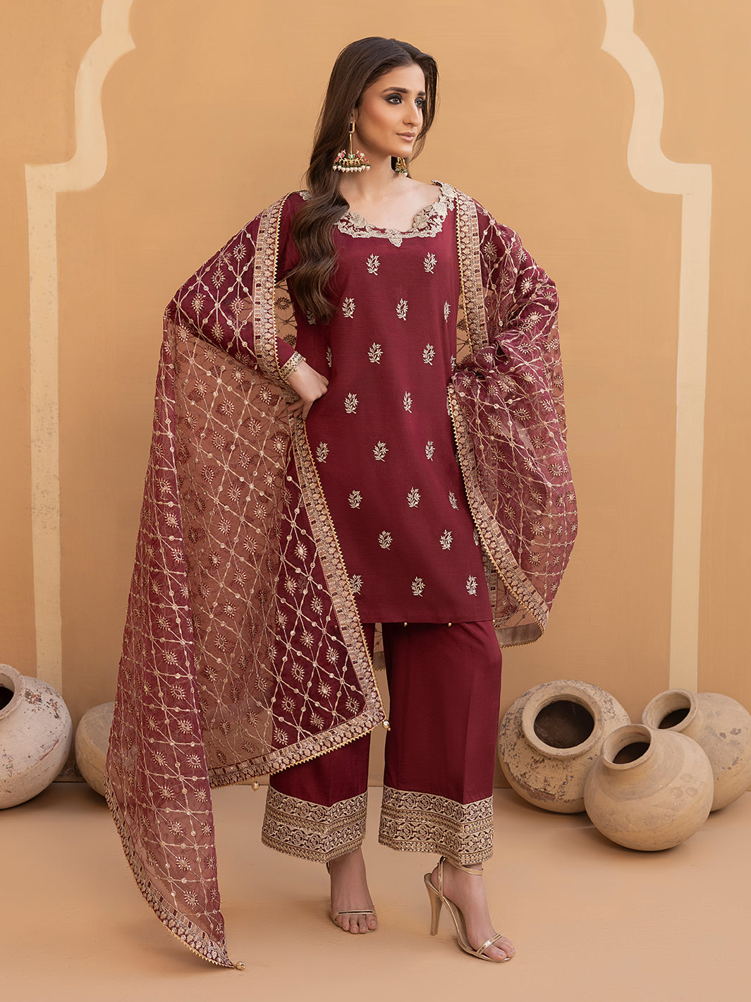 Hem Stitch | Raw Silk Edit 25 | Zurina -  Hemstitch Ladies Clothes - Original Designer Dress - House of Maryam