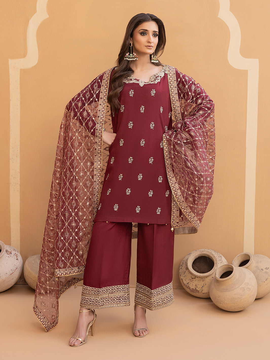 Hem Stitch | Raw Silk Edit 25 | Zurina -  Hemstitch Ladies Clothes - Original Designer Dress - House of Maryam
